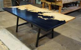 New England Coastline Live Edge Epoxy Table 5