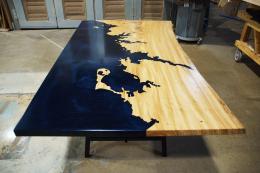 New England Coastline Live Edge Epoxy Table 2