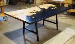 New England Coastline Live Edge Epoxy Table 3