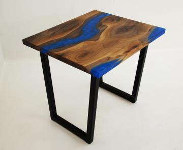 Layered Resin River Side Table