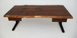 Ergonomic Live Edge Desk With Two Drawers 6
