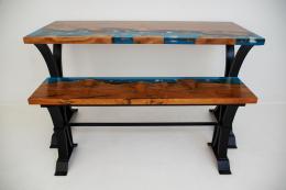 Matching Beach Sycamore Table And Bench 12