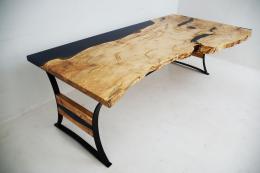 Live Edge Figured Ambrosia Desk 5