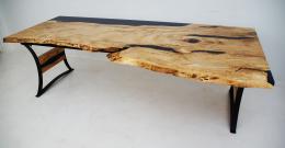 Live Edge Figured Ambrosia Desk 6