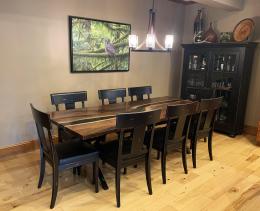 Two Layered Black Resin River Dining Table 5