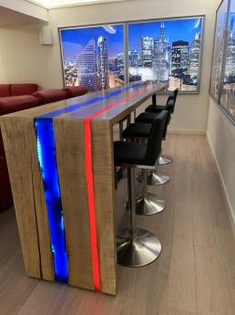 Red And Blue LED Waterfall Bar Top 7