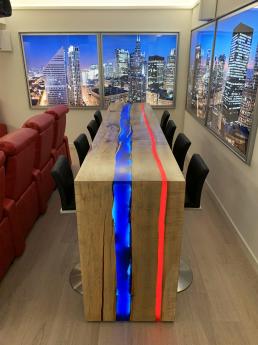 Red And Blue LED Waterfall Bar Top 8