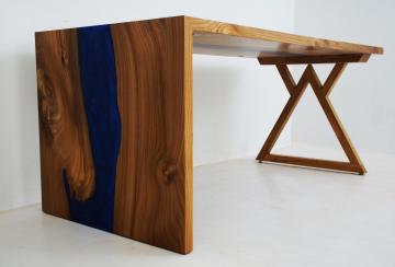 Elm Waterfall Desk With Speciality Base 3