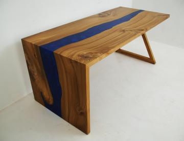Elm Waterfall Desk With Specialty Base