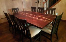 Walnut Copper And Black River Dining Table 12