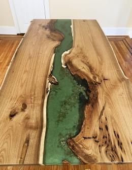 Green River Dining Room Table With Sand And Pebbles 9