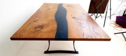 Custom Epoxy Oak River Table 5