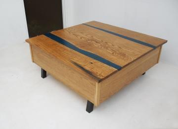 Epoxy Lift-Top Coffee Table