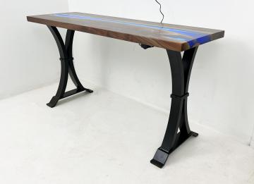 Epoxy Sofa Table with LED Lights