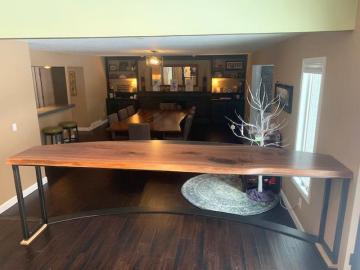 Curved Kitchen Reverse River Table