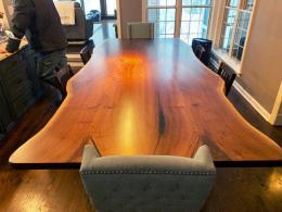 Black Epoxy & Live Edge Walnut Dining Table 2