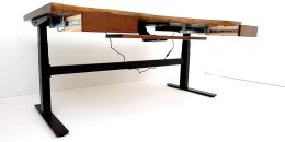 Uplift Live Edge Desk With Green Epoxy & Walnut Wood 9