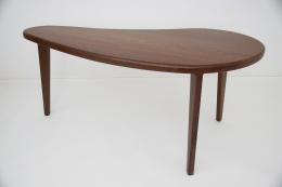 Kidney Shaped Walnut Kitchen Table 2