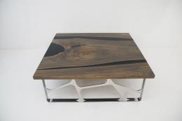 Black Epoxy & Grey Walnut Coffee Table 3