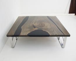 Black Epoxy & Grey Walnut Coffee Table 2