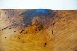 Dual Epoxy & Live Edge Cherry Wood Coffee Table 9