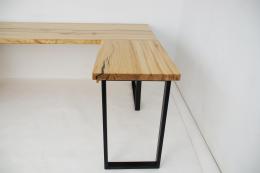 L Shaped Elm Desk With Black Epoxy 4