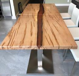 maple maroon epoxy kitchen dining table 3