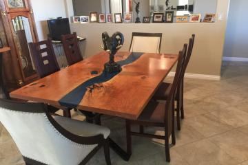 Black Epoxy River Dining Table