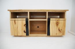 Translucent Black Epoxy & Elm Entertainment Center 5