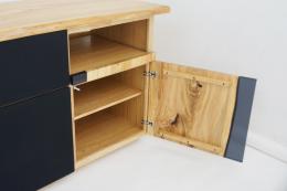 Translucent Black Epoxy & Elm Entertainment Center 6