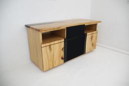 Translucent Black Epoxy & Elm Entertainment Center 2