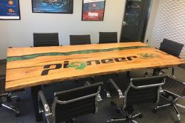 CNC Logo & Epoxy Conference Table