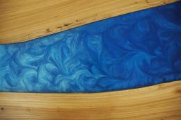 Elm River Dining Table With Blue Epoxy Gradient 7