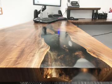 Two Part Live Edge Corner Desk 8