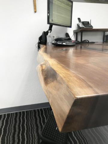 Two Part Live Edge Corner Desk 9