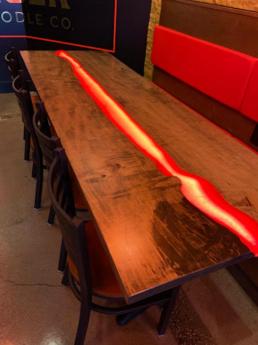 Red Epoxy River Dining Tables 2