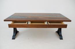 Walnut Desk With Rocks & Pencil Drawers 5