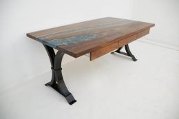 Walnut Desk With Rocks & Pencil Drawers 1