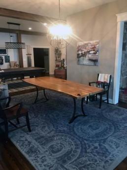 Live Edge Maple Dining Table with Black Epoxy 1
