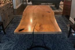 Live Edge Maple Dining Table with Black Epoxy 3x2