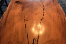 Live Edge Maple Dining Table with Black Epoxy 4-3x2