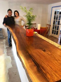 Custom Live Edge Black Walnut Bar Top And Countertop