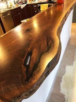 Custom Live Edge Black Walnut Bar Top And Countertop 2