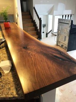 Custom Live Edge Black Walnut Bar Top And Countertop 3