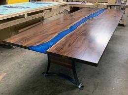 Walnut Epoxy Resin Conference Table WP4