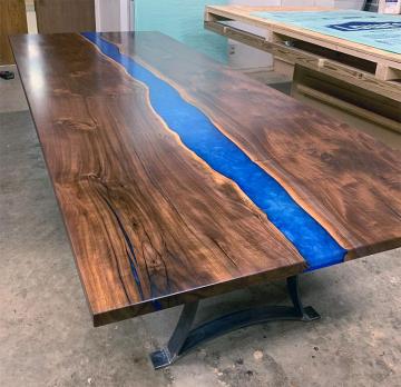 Large Conference Table With Blue River