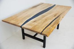 Maple Kitchen Table With Faux Live Edge 5