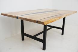 Maple Kitchen Table With Faux Live Edge 6