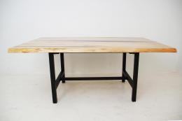 Maple Kitchen Table With Faux Live Edge 7