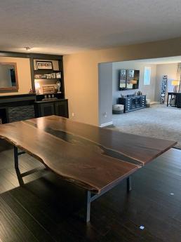 Live Edge Walnut Table With Gray Epoxy WP2